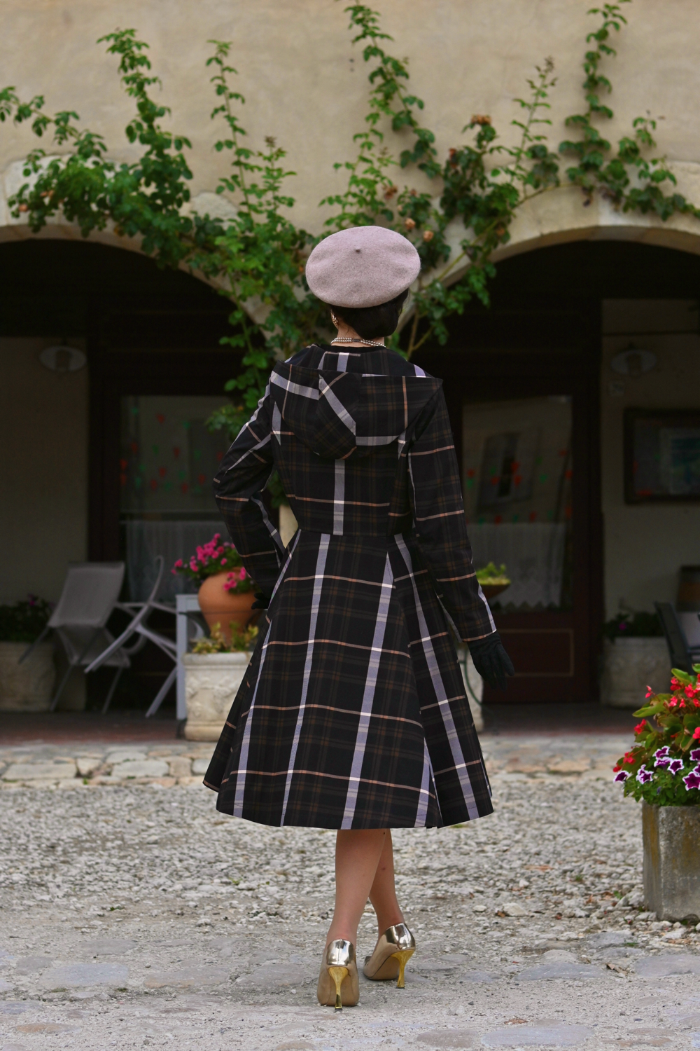 Rowan Check Swing Coat in Extended Sizing